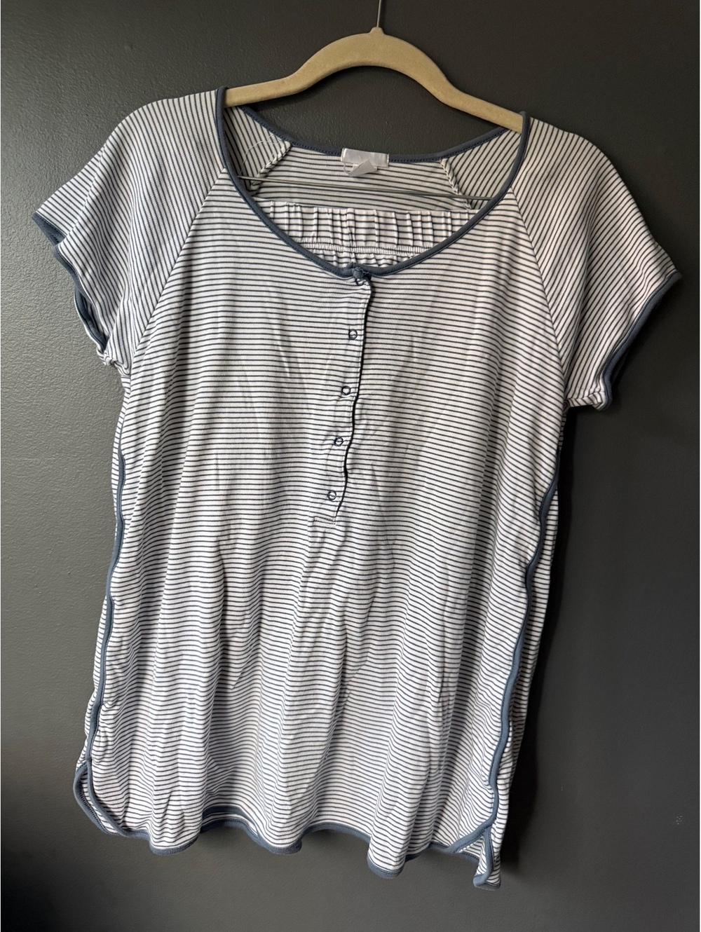 Lake Striped Short Sleeve 2 Piece PJ Set size Medium